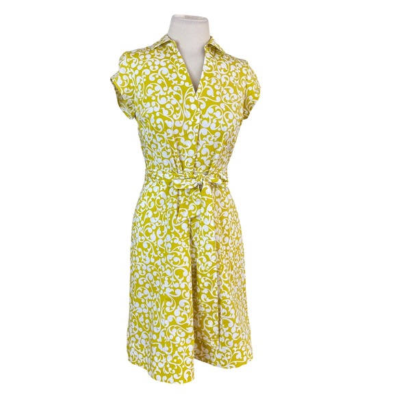 Boden Dresses & Skirts - Boden shirt dress yellow Sz 6p A-Line Belted
